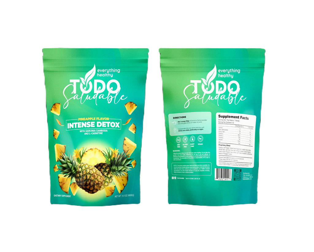 Todo Saludable Intense Detox Pineapple Flavor 360g bag