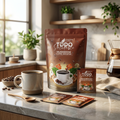 Todo Saludable Mushroom Coffee Booster 600g bag with individual sachets